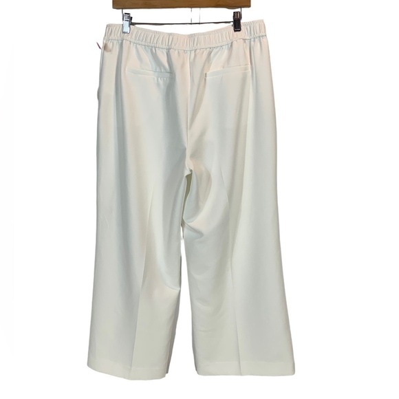 Halogen Elastic High Waist Wide Leg Trousers - White - size Large - Picture 2 of 7